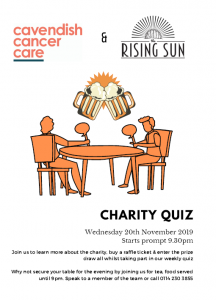 Charity Pub Quiz at the Rising Sun