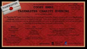 COOPS EMBS – Taskmaster Charity Evening